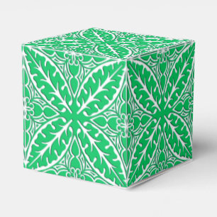 Moroccan tiles - jade green and white favour box