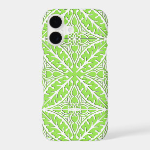 Moroccan tiles - lime green and white
