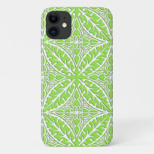 Moroccan tiles - lime green and white Case-Mate iPhone case