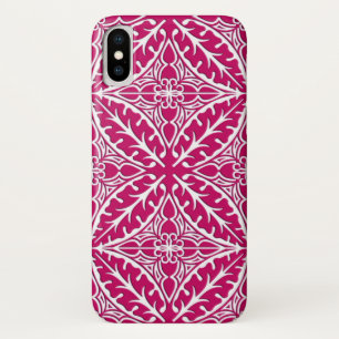 Moroccan tiles - magenta and white Case-Mate iPhone case