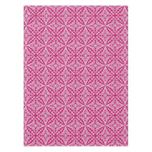 Moroccan tiles - magenta and white tablecloth