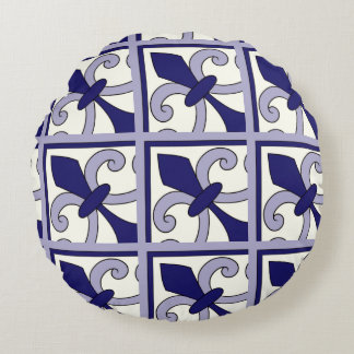Moroccan Tiles Pattern #2 Round Cushion