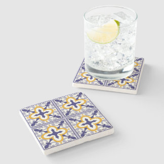 Moroccan Tiles Pattern #2 Stone Coaster