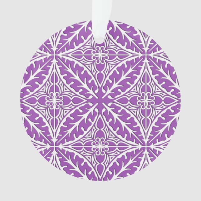 Moroccan tiles - violet and white ornament (Front)