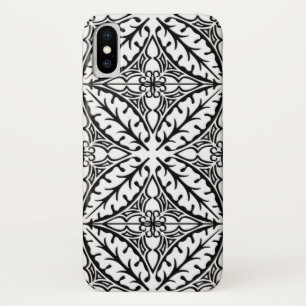 Moroccan tiles - white and black Case-Mate iPhone case