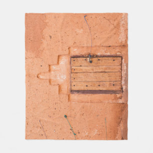 Moroccan Traditional Wooden Window Texture Fleece Blanket