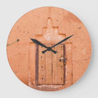 Moroccan Traditional Wooden Window Texture Large Clock