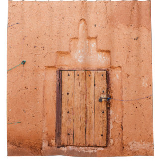 Moroccan Traditional Wooden Window Texture Shower Curtain