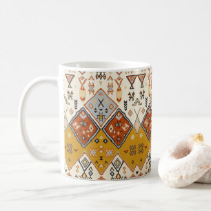 Moroccan Tribal Geometric Folk Art Pattern Coffee Mug