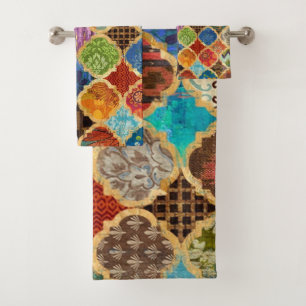 Moroccan Turkish Colourful Luxury Decorative Bath Towel Set