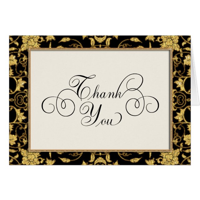 Moroccan Vine Floral Damask Glitter Formal Wedding (Front Horizontal)