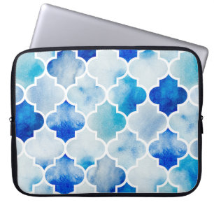Moroccan Watercolor: Hand Drawn Seamless Laptop Sleeve