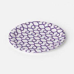 Moroccan weave pattern paper plate