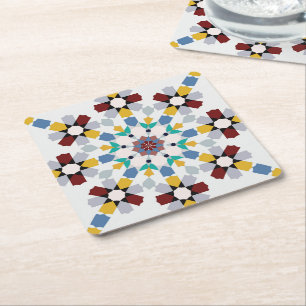 Moroccan Zelije !Moroccan Zellige Square Paper Coaster
