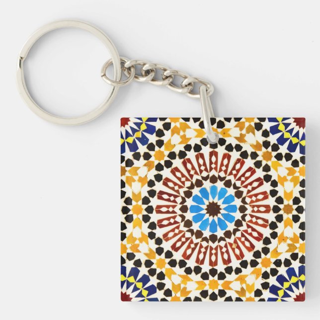 Moroccan Zellige Harmony  Key Ring (Front)