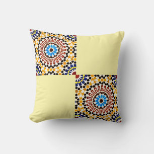 Moroccan Zellige Harmony Throw Pillow
