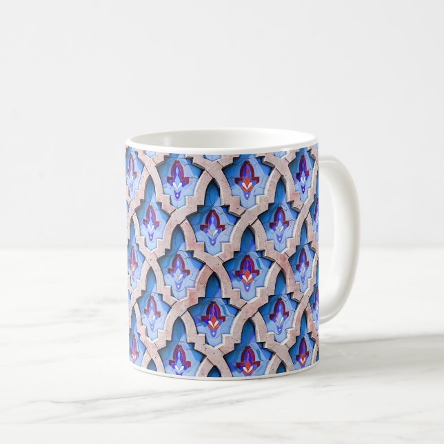 Moroccan Zellige Tile Pattern Coffee Mug (Front Right)