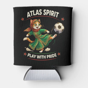 Morocco 2026 Soccer Cat - Atlas Spirit Cultural Can Cooler