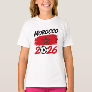 Morocco 2026 Soccer Fan Football Supporter Pride  T-Shirt