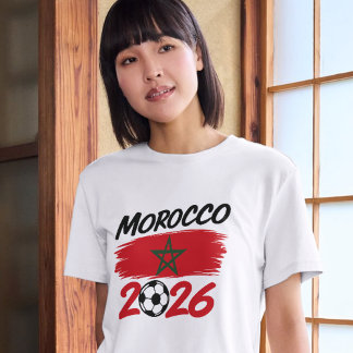 Morocco 2026 Soccer Fan Football Supporter Pride Tri-Blend Shirt