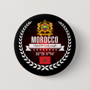 Morocco 6 Cm Round Badge