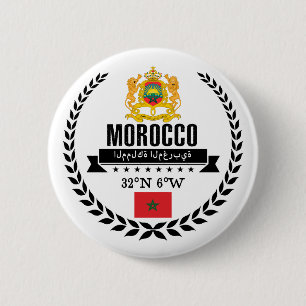 Morocco 6 Cm Round Badge