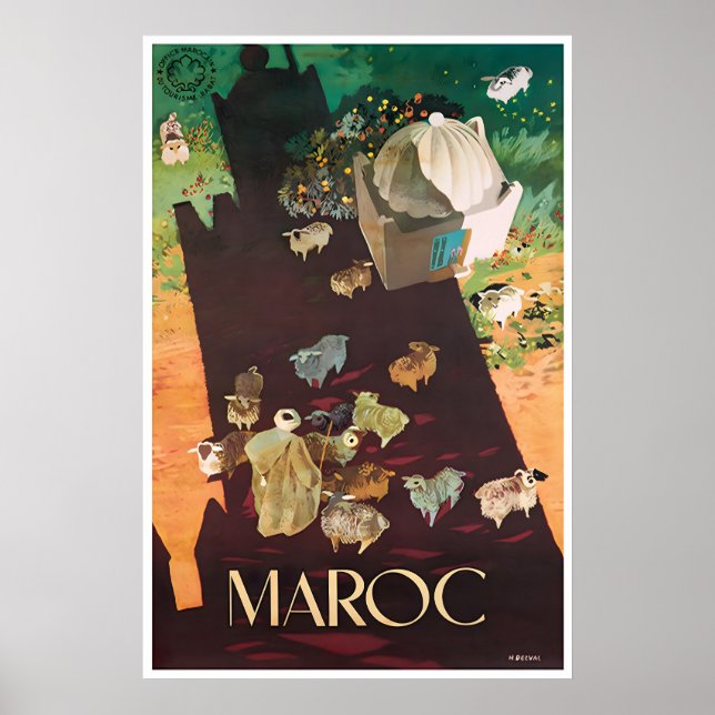 Morocco Art Travel Poster Print Moroccanation (Front)