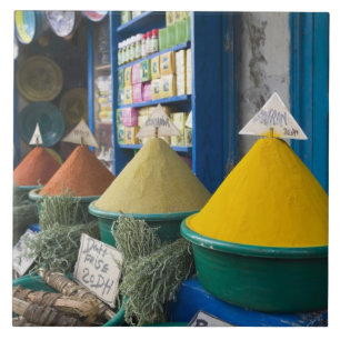 MOROCCO, Atlantic Coast, ESSAOUIRA: Spice Market Tile