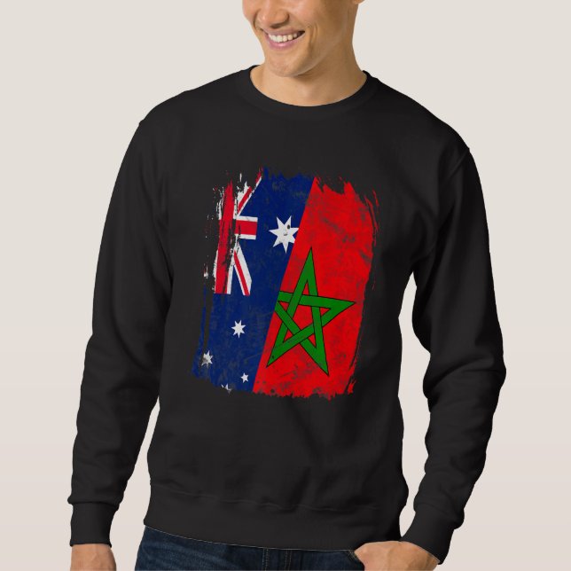 Morocco Australia Flag Sweatshirt (Front)
