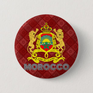 Morocco Coat of Arms 6 Cm Round Badge