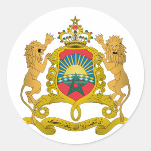 Morocco Coat Of Arms Classic Round Sticker