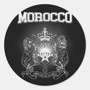 Morocco Coat of Arms Classic Round Sticker