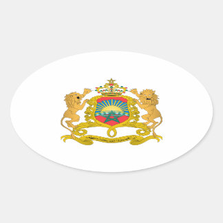 Morocco Coat of Arms Oval Sticker
