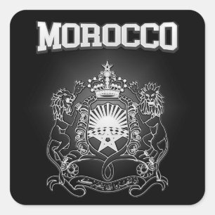 Morocco Coat of Arms Square Sticker