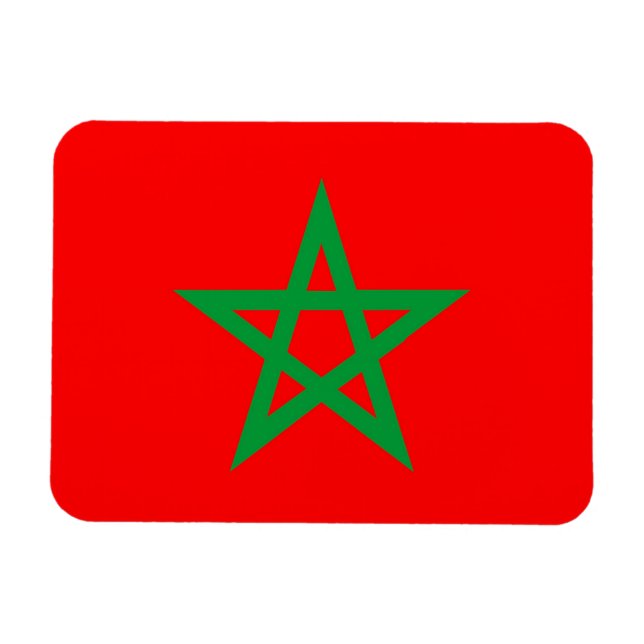 morocco country flag symbol star magnet (Horizontal)