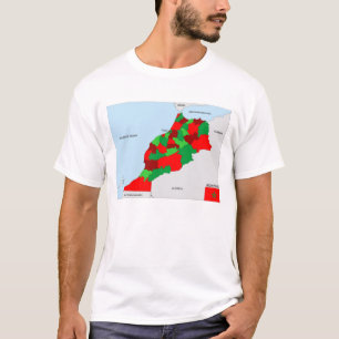 morocco country political black map flag T-Shirt