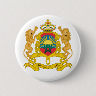 morocco emblem 6 cm round badge