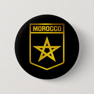 Morocco Emblem 6 Cm Round Badge