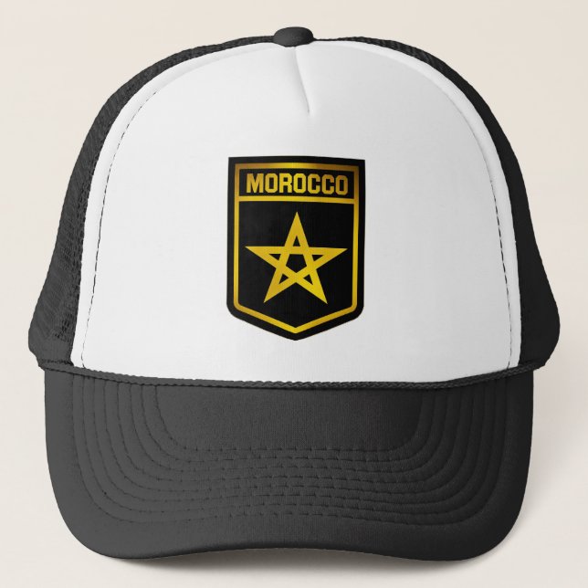 Morocco Emblem Trucker Hat (Front)
