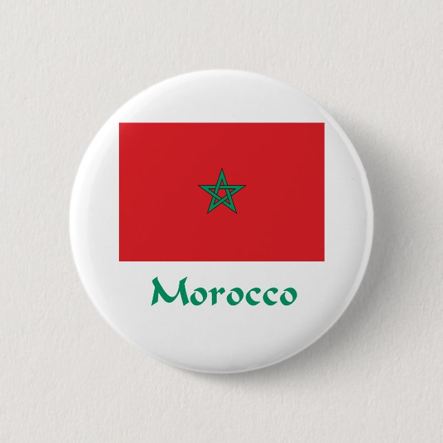 Morocco Flag 6 Cm Round Badge (Front)
