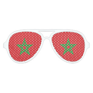 Morocco Flag Aviator Sunglasses