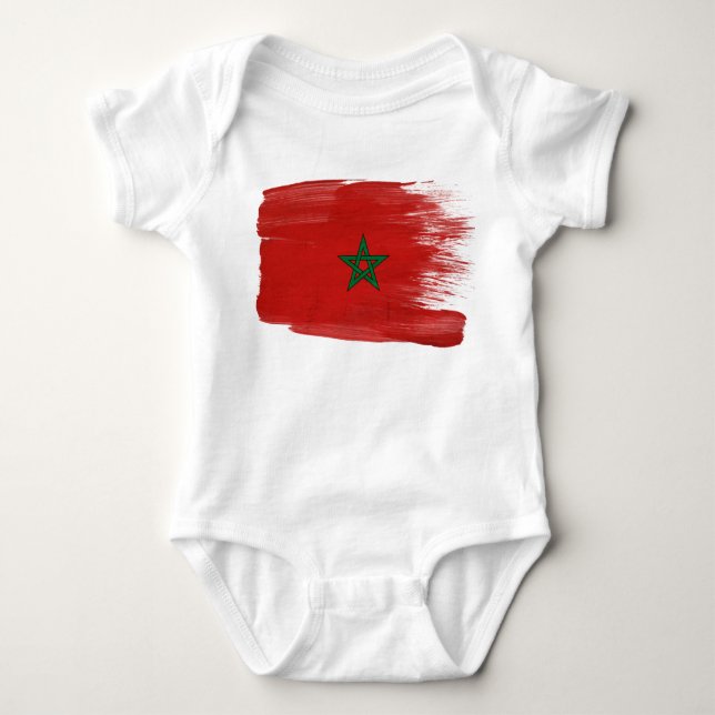 Morocco Flag Baby Bodysuit (Front)