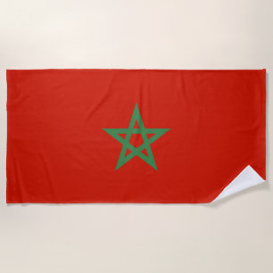Morocco flag beach towel