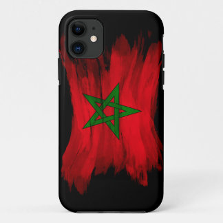 Morocco flag brush stroke, national flag Case-Mate iPhone case