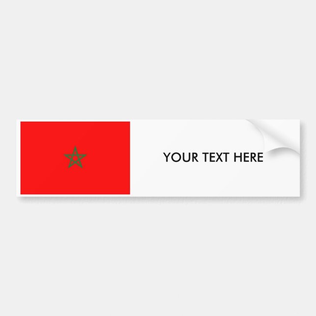 Morocco FLAG Bumper Sticker (Front)