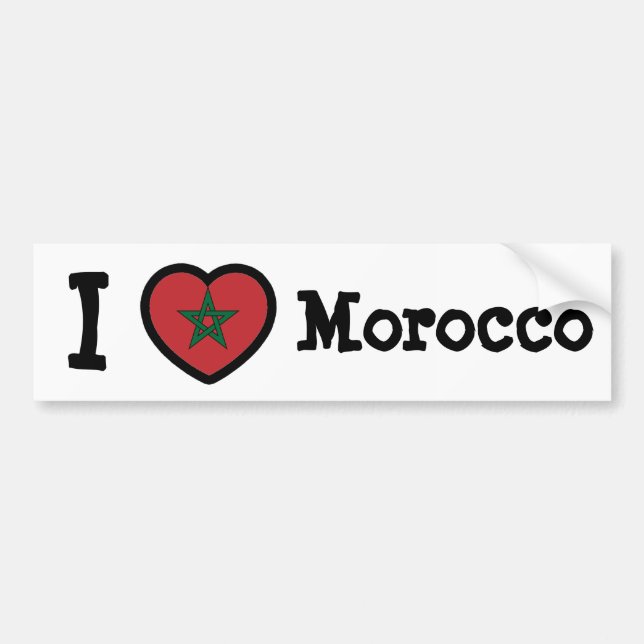Morocco Flag Bumper Sticker (Front)