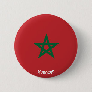 Morocco Flag Charming Patriotic Button