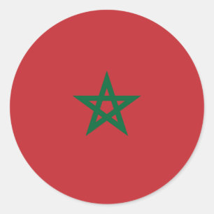 Morocco Flag Classic Round Sticker