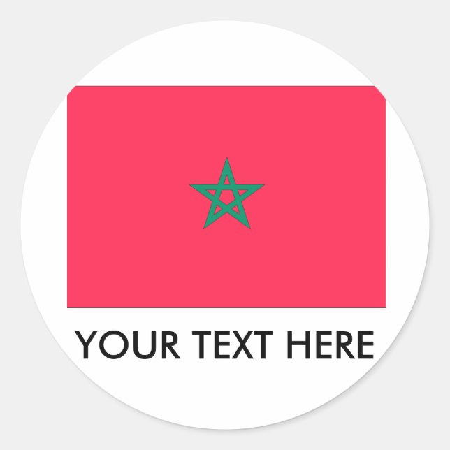 Morocco Flag Classic Round Sticker (Front)