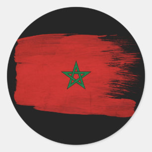 Morocco Flag Classic Round Sticker